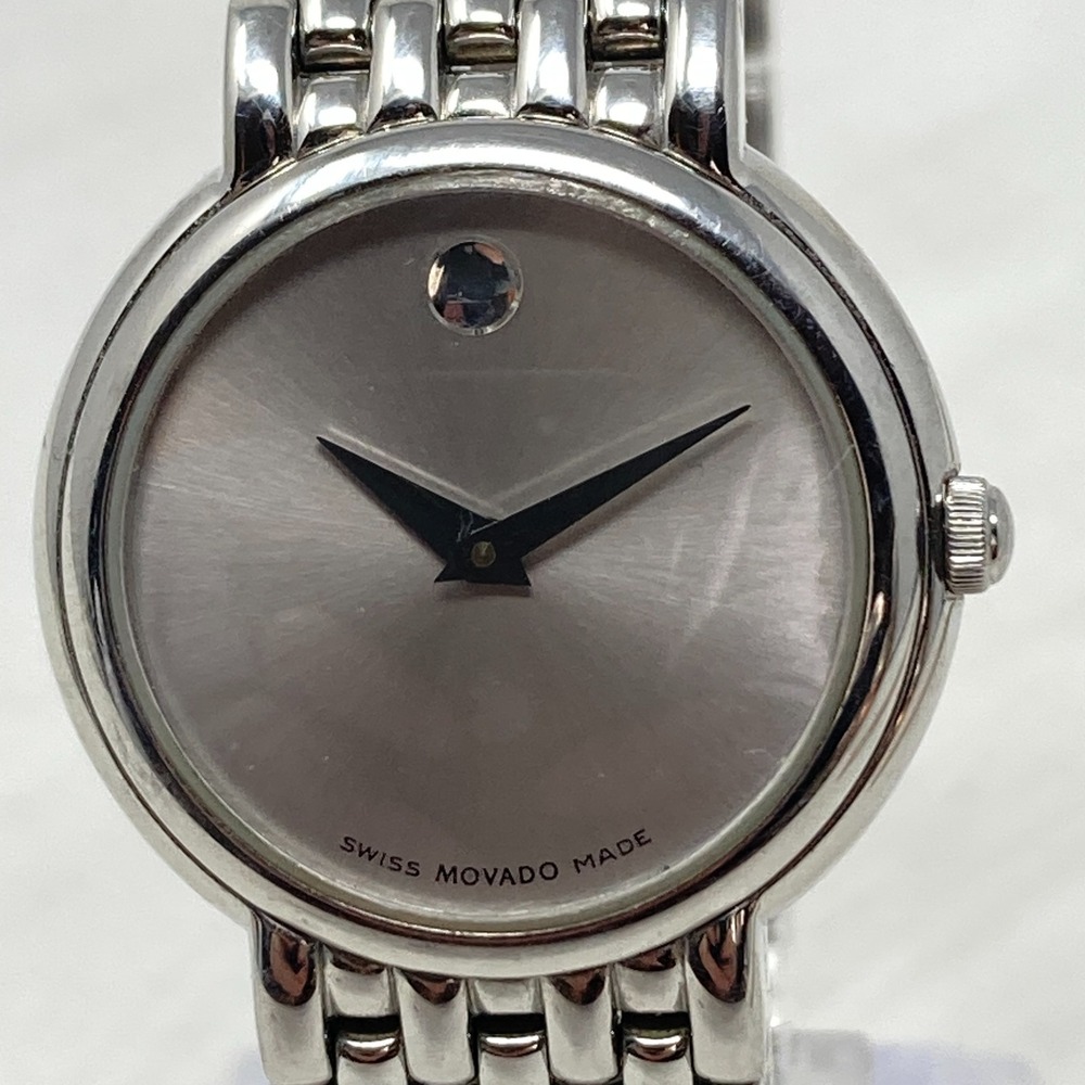 Movado Museum Watch Women 23mm Silver Tone 84.A1.1835 Swiss New Battery 6.5" - Picture 3 of 16